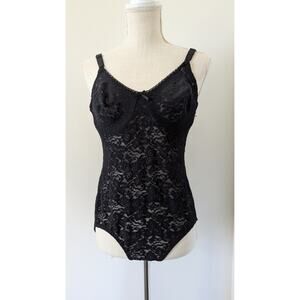 Vintage Black Lace Bodysuit